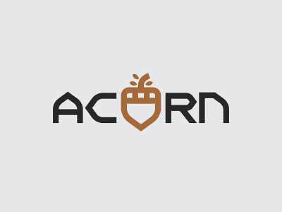 ACRN Security Alt. acorn brand branding icon logo logotype minimal nature outdoors retro security shield thick lines typography