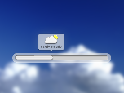 Cloudy cloud gui progress slider ui weather