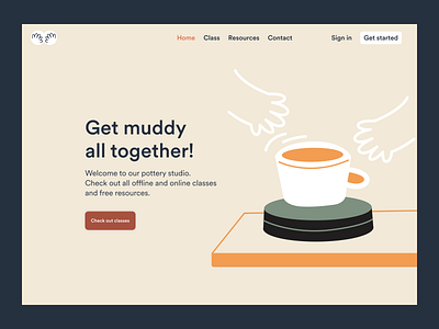 Daily UI 03 - Landing page design homepage illustration landingpage pottery ui ux website