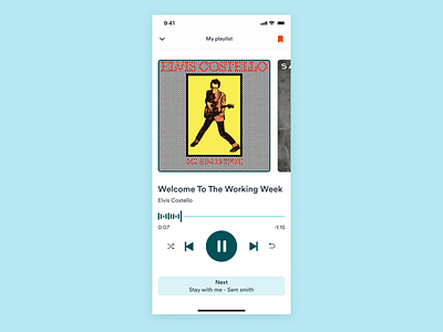 Daily UI 09 - Music player app design mobile ui ux