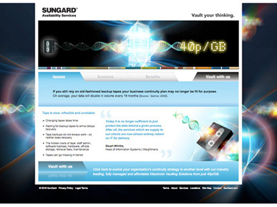 Sungard Services Website design services sungard uk vault
