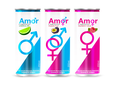 Amor Energy Drink amor designs drink energy mockup