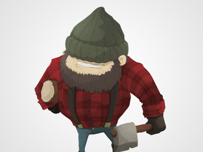 The Lumberjack cartoon character funny game illustration ios ipad iphone lumberjack