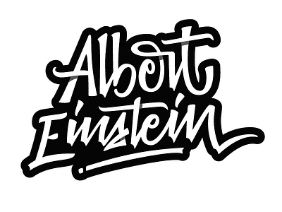 Albert Einstein brand calligraphy lettering letters type typography