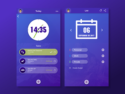 Prop 4 a schedule app app design app graphic design interface ui mobile uidesign ux designer