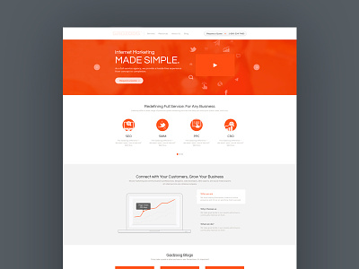 Internet Marketing Agency (IMA) clean crm design homepage ppc seo simple website