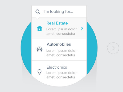 What you looking for? clean dropdown element pop simple ui up ux