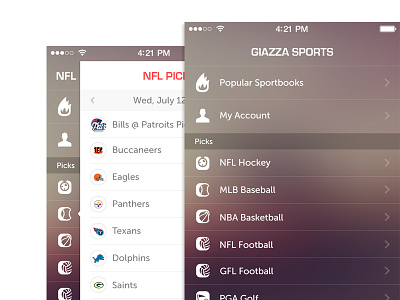 Sports App 5 app application clean design ios7 iphone simple