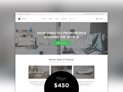 Awesomeness is on sell cart design ecommerce products sale template theme ui