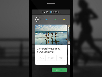 Fitness Steps app application design fitness iphone slider ui ux