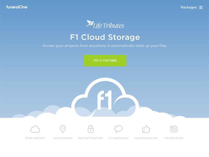 F1 Cloud Storage LT calendar clean cloud drive files funeralone music simple storage videos