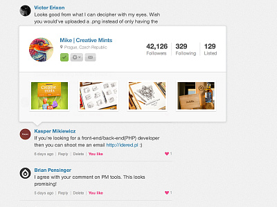 Dribbble - User profile overview