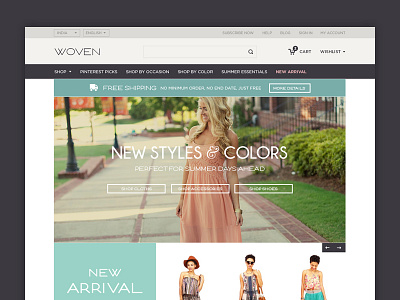 Upcoming Ecommerce Store clean design ecommerce flat interface simple ui ux web wesite