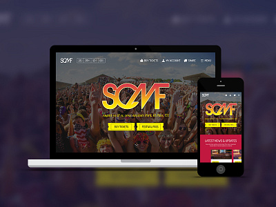 Suncity Music Festival clean design flat mobile responsive simple web webdesign