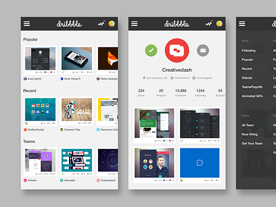 Dribbble Mobile design dribbble interface mobile redesign ui ux