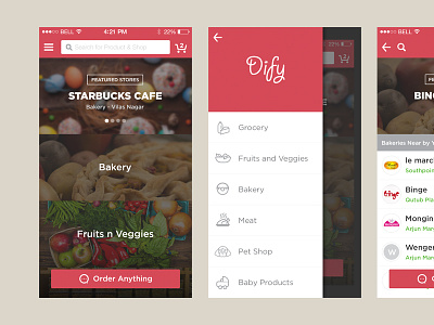 Local Food Ordering App app business delivery design food interface ios local ui ux