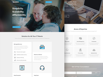 Home page design for Westech