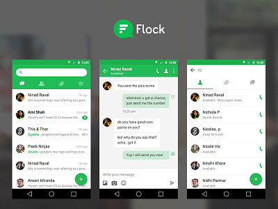 Flock For Android android collaboration design material team ui ux