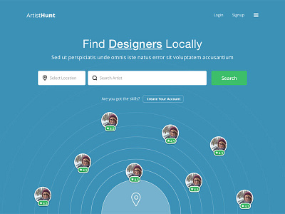 UBER For Artist artist design designer filter flat icons interface map search ui ux