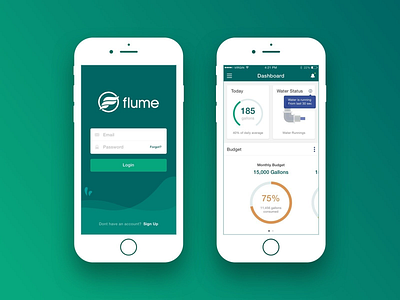 Flume app designs app chart design graph icons interface ios ui ux