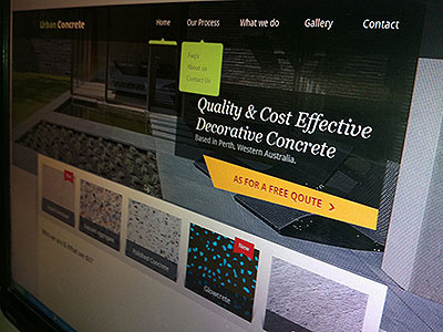 Concrete Floring clean portfolio professional projects simple