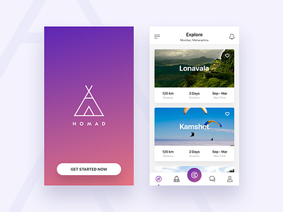 Nomad Travel app icon icons interface ios travel ui ux