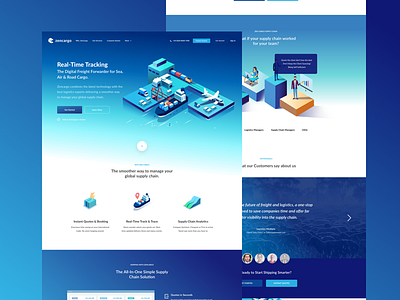 ZenCargo Marketing Page design homepage icon icons interface landing page visual website