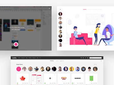 Dribbble Stories concept design dribbble instagram redesign stories ui ux