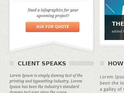 As for a Quote clean design infographic landing page simple