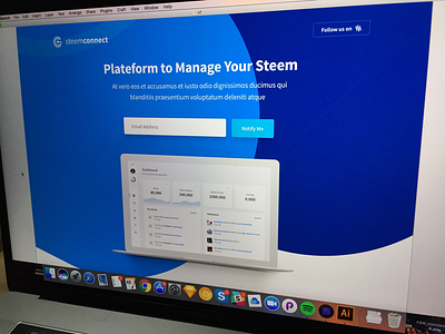 SteemConnect Homepage bitcoin homepage icon icons landing marketing splash ui ux webdesign website