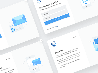 Sign up Process design form icons illustrations interface popup register signup ui ux