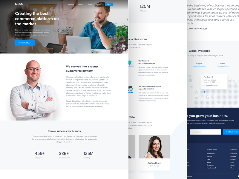 PayCafe About Us Design by Paresh Khatri on Dribbble