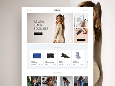 Preluxo - Fashion Ecommerce Website ecommerce fashion online shopping webdesign website