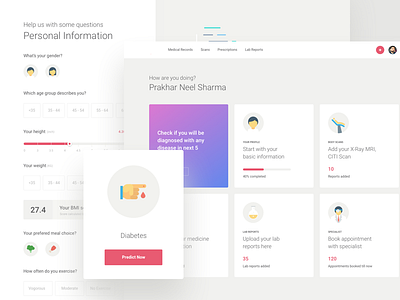 Predict Disease Web App design form health icon icons illustration interface medical ui user ux web