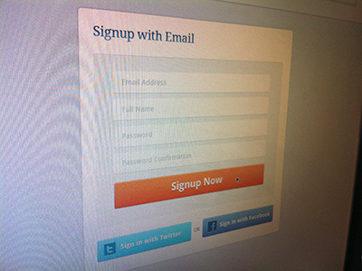 Little Signup Page clean design facebook form login screen signup simple twitter ui ux