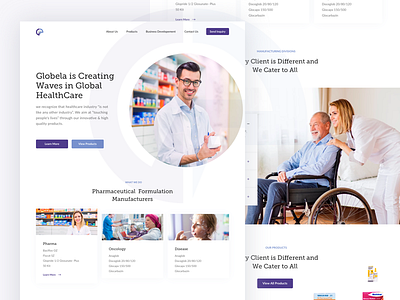 Pharma Website banner healthcare homepage landing medical page pharma website