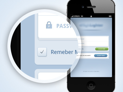 Iphone App app application clean design iphone login signup simple ui