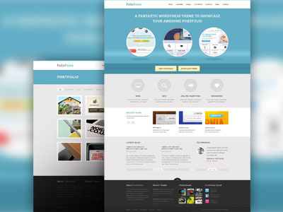 Folio Press Completed clean homepage portfolio simple ui ux webdesign wordpress work