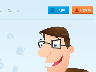 Header Illustration concept header homepage illustration login signup