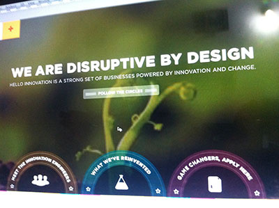 Innovation agency hiring homepage html5 innovation lab portfolio