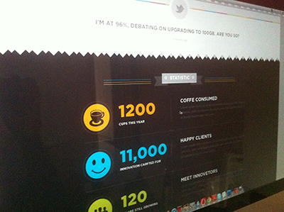 Statstics clean clients coffee hire homepage innovation numbers simple statistics team tweets twitter us
