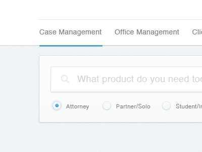 Product Search attorney clean homepage law minimal search simple students