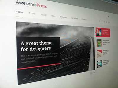 AwesomePress clean ecommerce portfolio simple theme wordpress