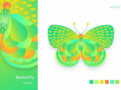 Butterfly three design picture