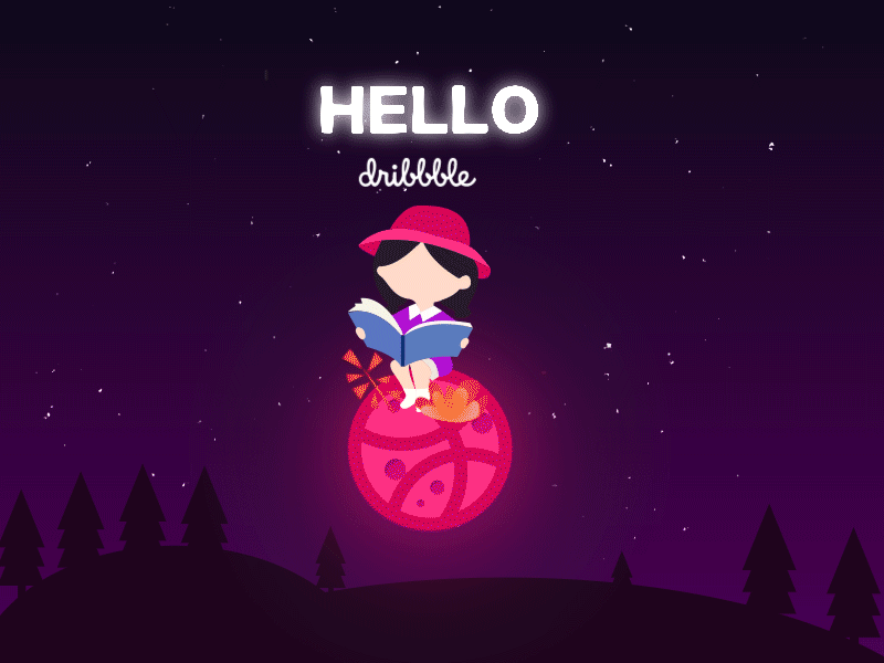 Hello Dribble！ animation design illustration