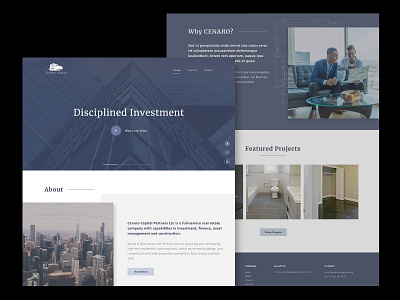 Cenaro Group Web Design Concept adobexd realstate ui uidesign web webdesign