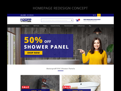 FLOORS TO WALLS - Homepage Redesign Concept design ecommerce ui webdesign