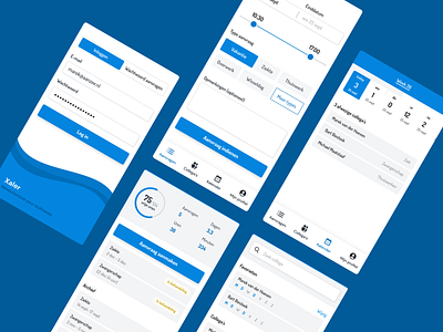 Mobile application to apply for vacations blue clean minimal mobile ui