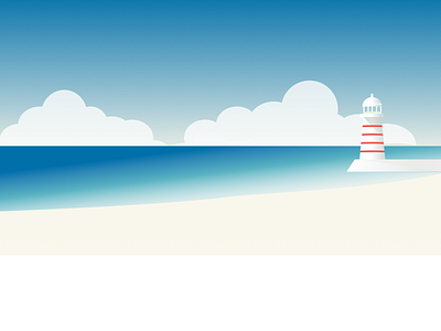 illustration blue illustration lighthouse sea time weather