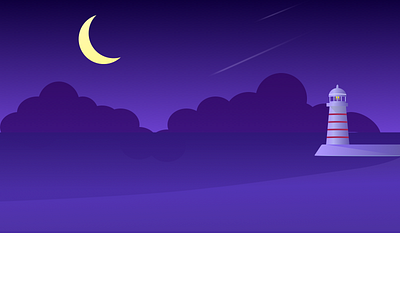 illustration illustration lighthouse purple sea time weather